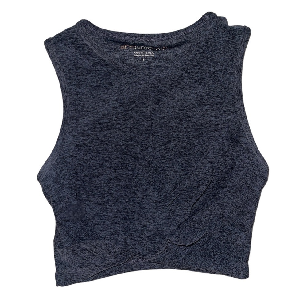 Beyond yoga grey twist side high neck tank top women’s size small